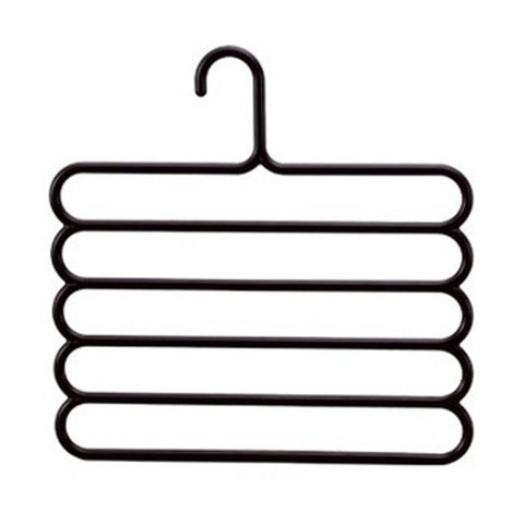 SOL HOME ® - 1pcs - Plastic Scarf Pants Hanger - 1 hanger for 5 pairs of pants by SOL Home ® (Wardrobe Solutions)