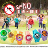 [Buy 1 free 1] Wearable mosquito repellent with all-natural essential oils. Colourful bracelet wrist strap, Protect against mosquito bites and prevent dengue By SOL Home ® (DIY)